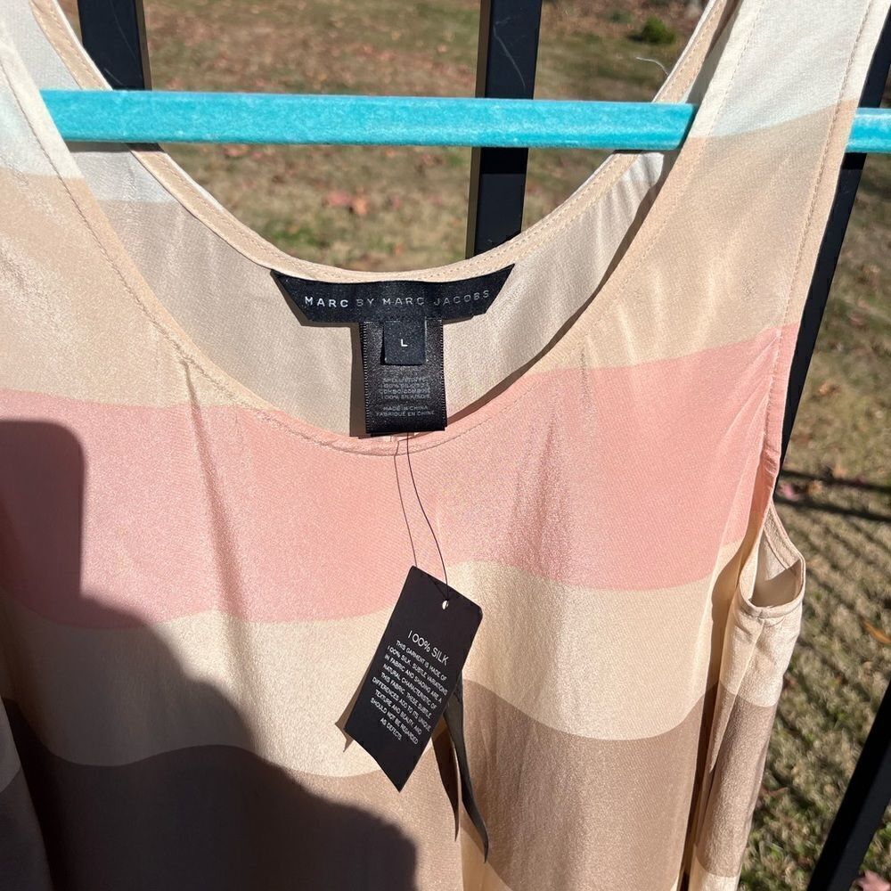 Marc by Marc Jacobs Simone Silk Striped Swing Dress NWT - Picture 10 of 11